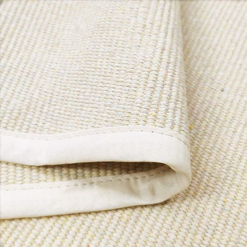 USTIDE Montessori Mat Children Playing Mat 27.5"x43.3" Montessori Work Rugs Cotton Hand Woven Rug, Off White - Image 3